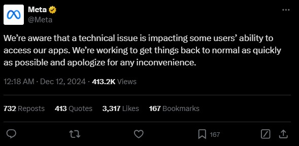 X users Roast Mark zuckerberg’s Meta owned Instagram, Whatsapp, Facebook due to technical Down issue.